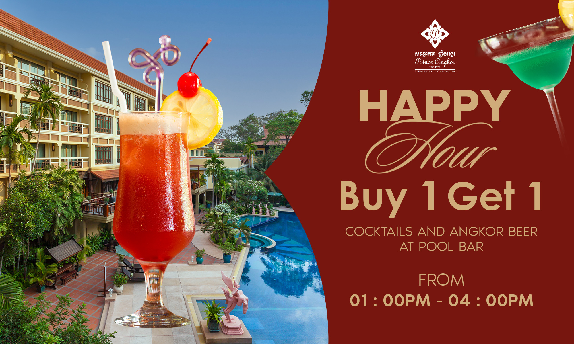 Happy Hour Buy 1 Get 1